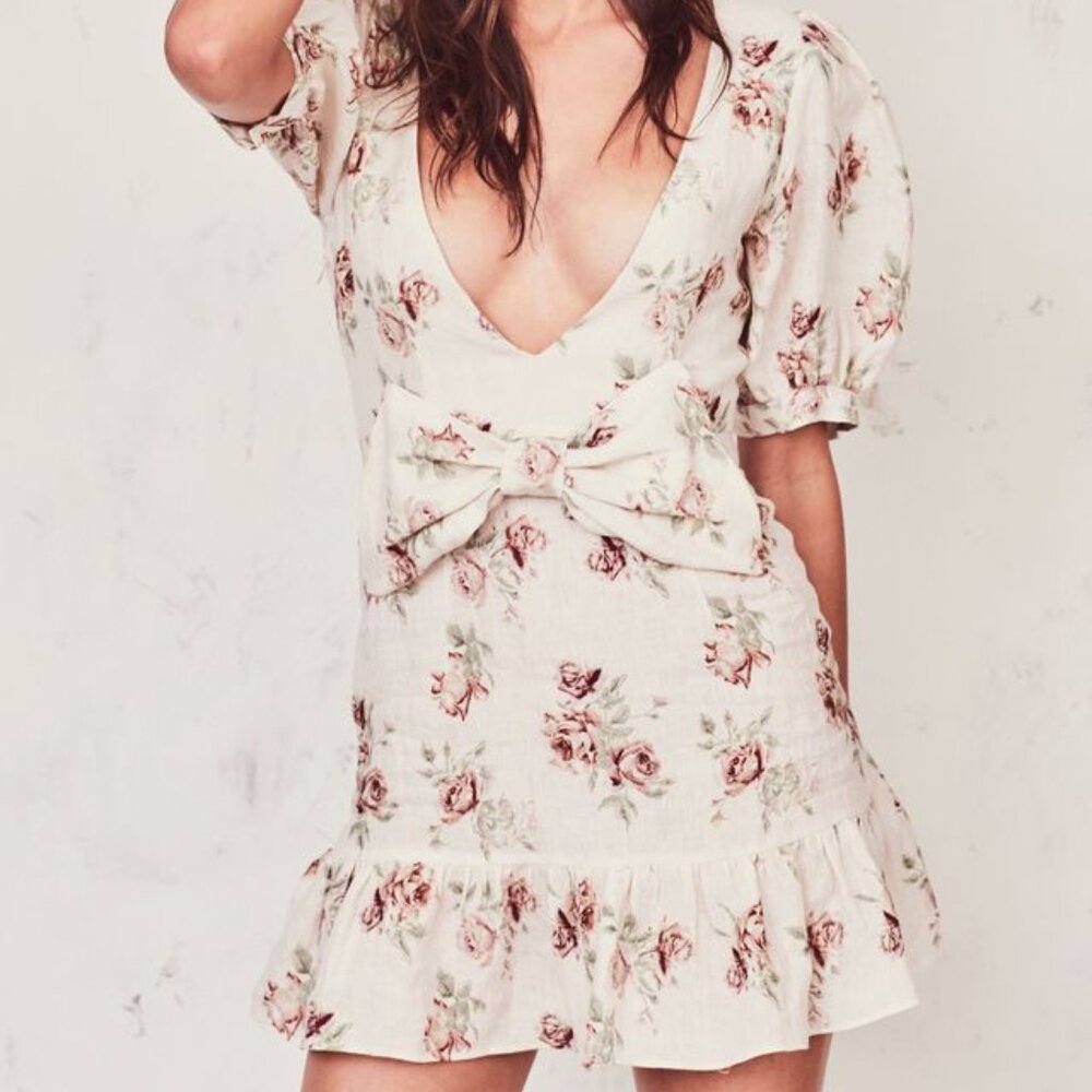 LoveShackFancy Lena Floral Mini Dress